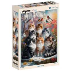 Alipson Puzzle 1000 Palan Palapeli Feline Winter