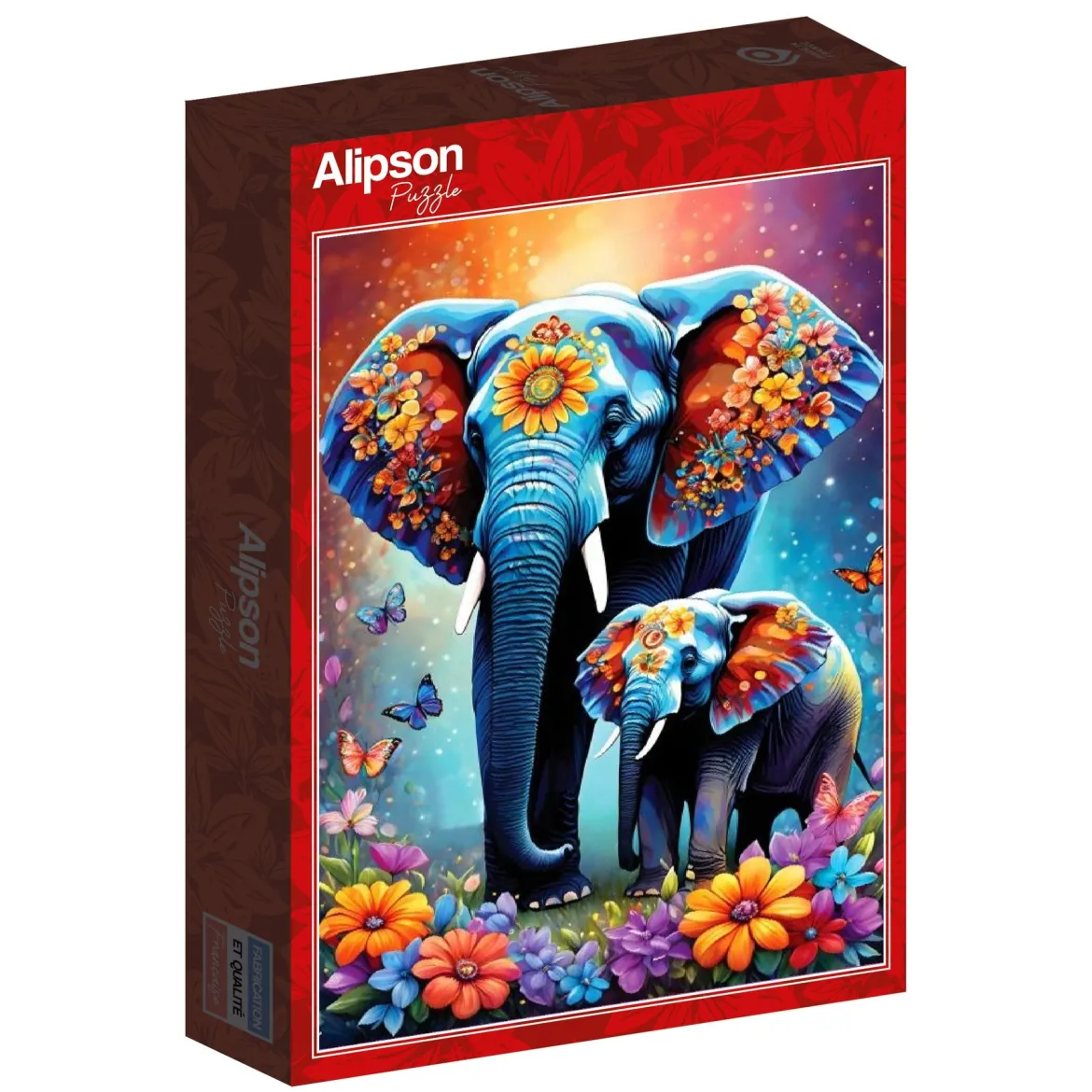 Alipson Puzzle 1000 Palan Palapeli Maternal Love Elephants