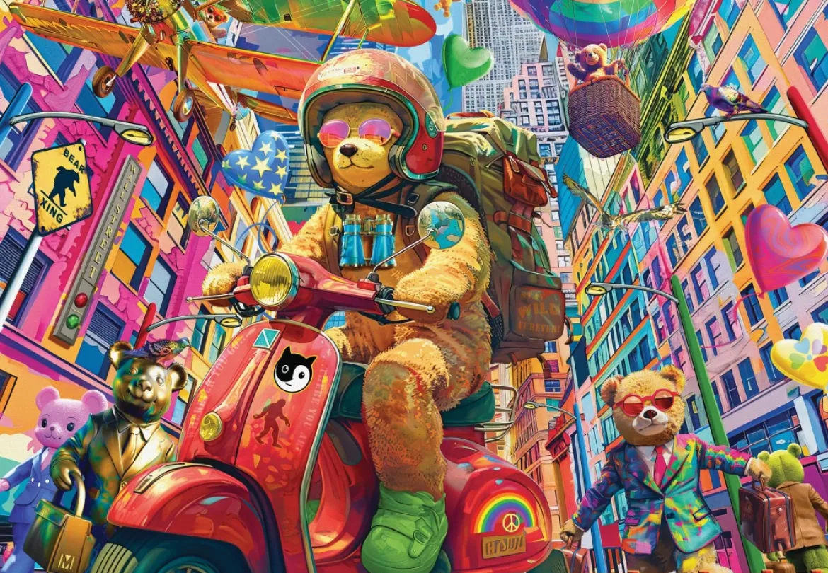 Alipson Puzzle 1000 Palan Palapeli Teddy On The Go