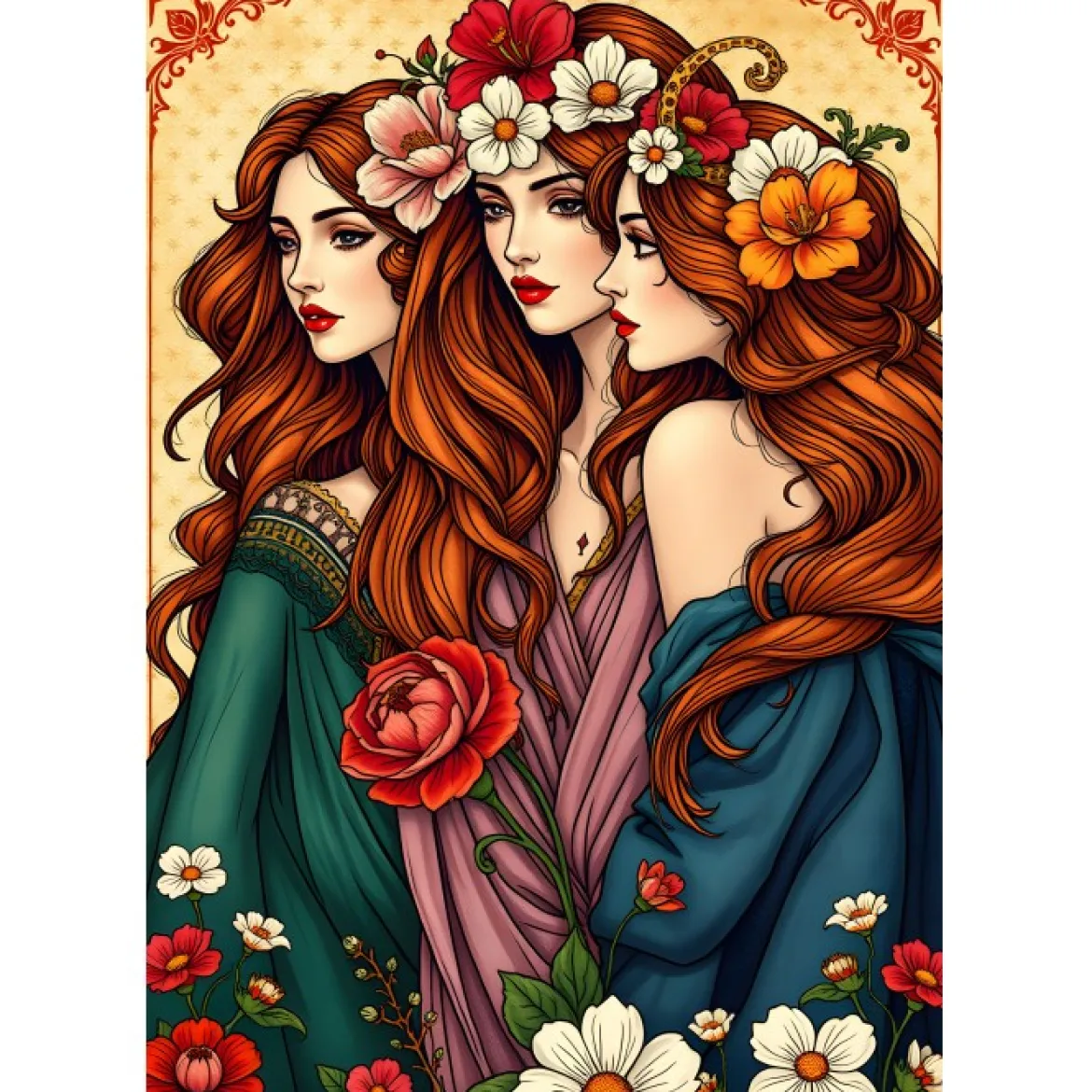 Alipson Puzzle 1000 Palan Palapeli The Three Flower Muses