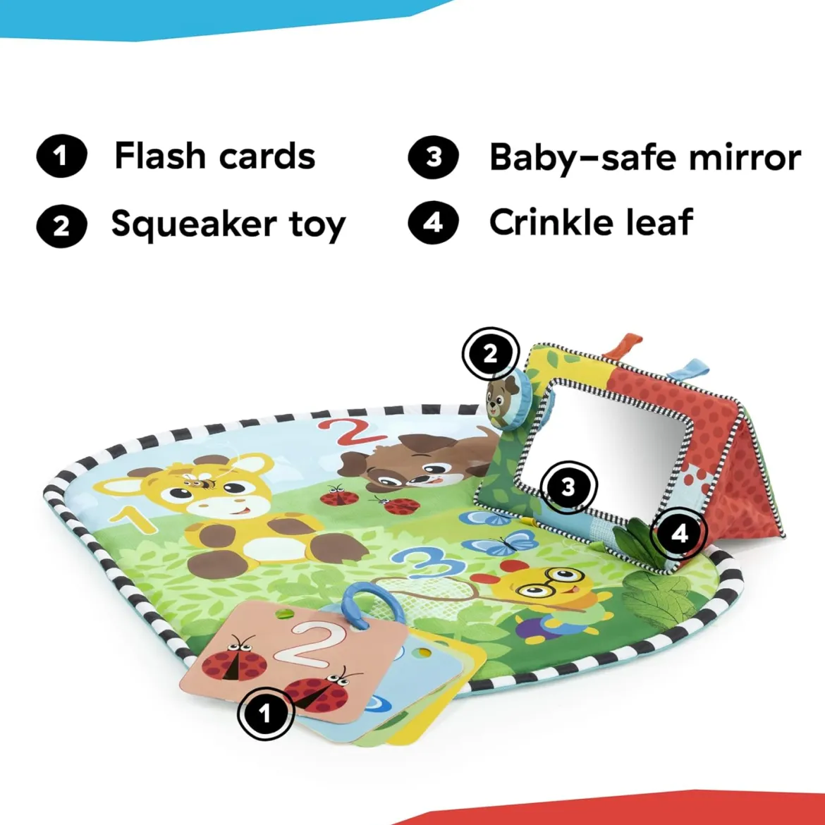 Baby Einstein Discovery Garden Tummy Time & Mirror Aktiviteettilelu/Aktiviteettimatto