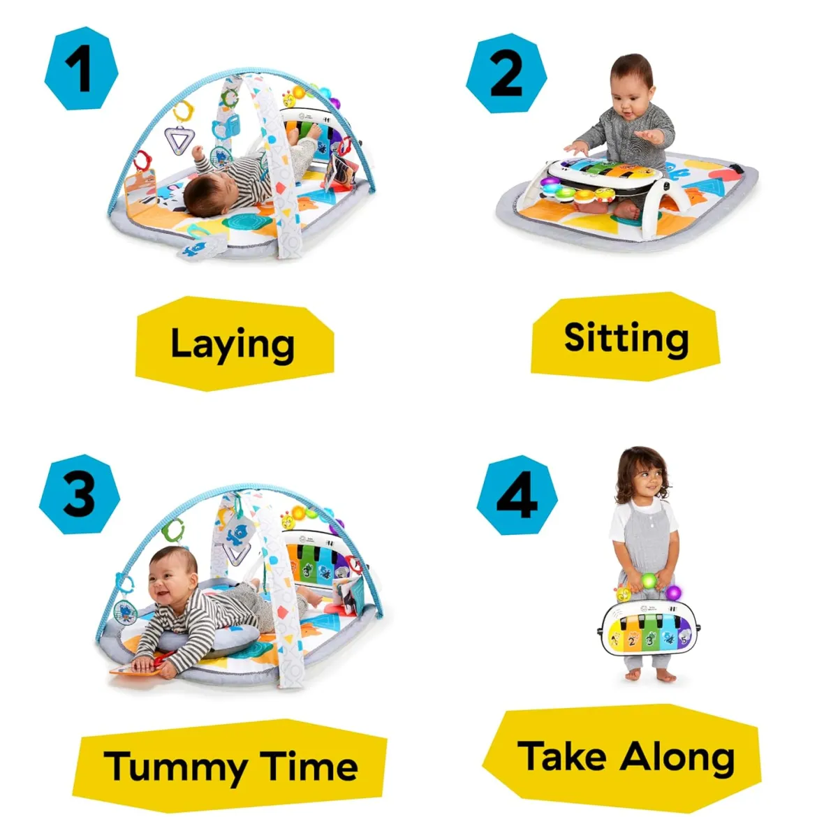 Baby Einstein 4-in-1 Kickin' Tunes Aktiviteettimatto Vauvajumppa Musiikki