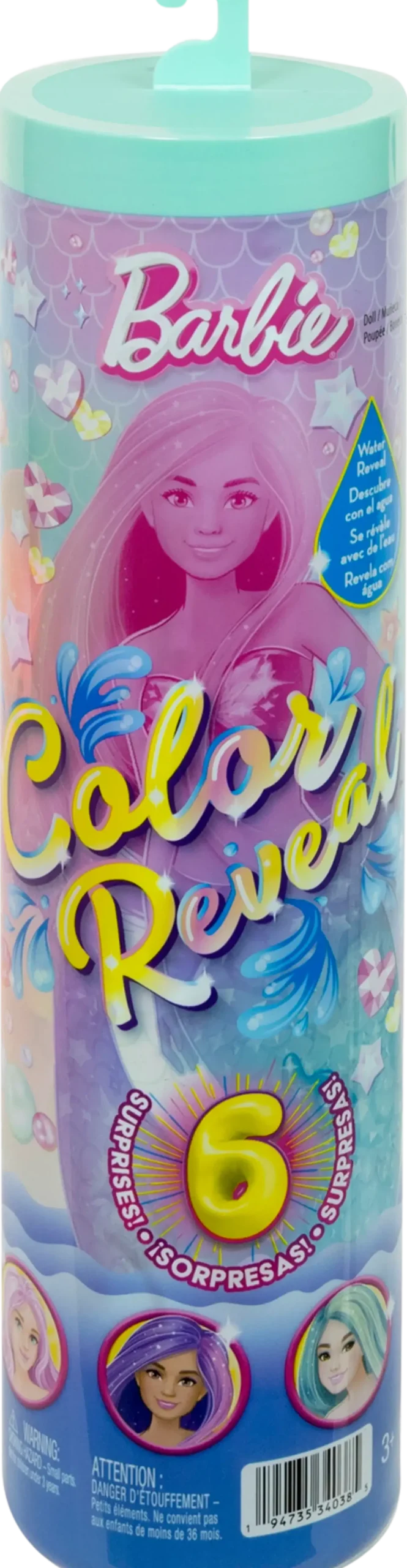 Barbie Color Reveal Merenneito Nukke 6 Yllätystä
