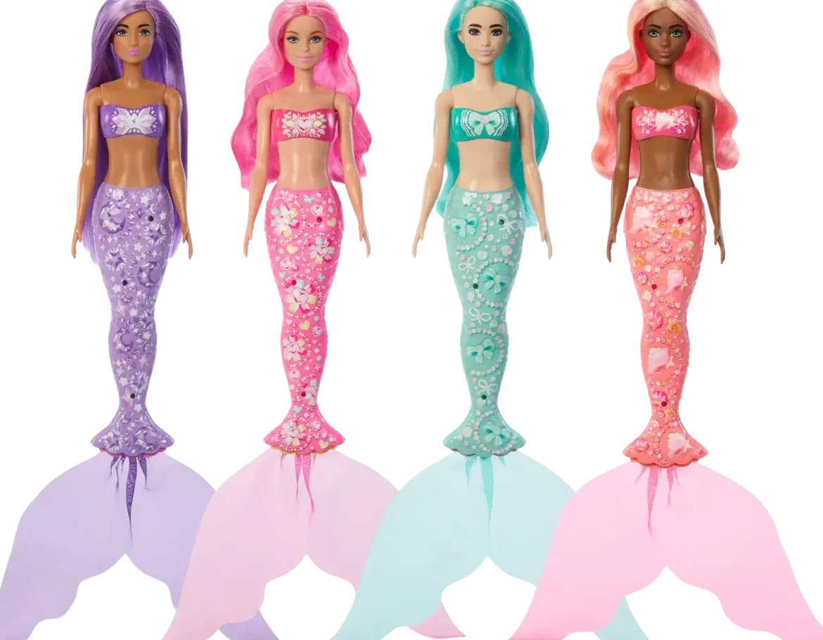 Barbie Color Reveal Merenneito Nukke 6 Yllätystä