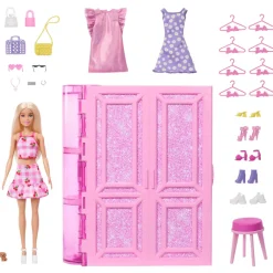 Barbie Dream Closet Vaatekaappi, Nukke ja Asusteet