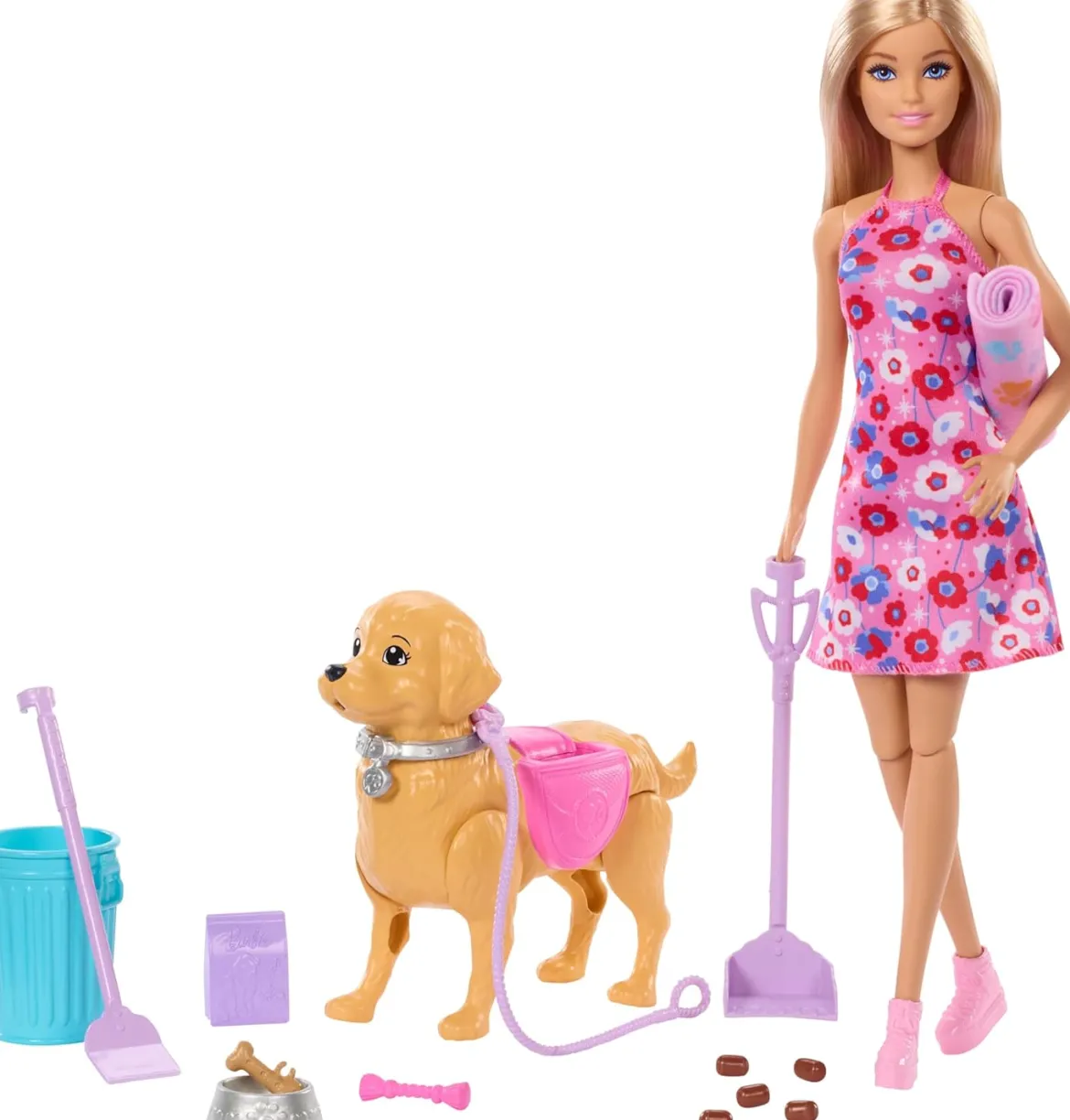 Barbie "Malibu" Walk & Potty Pup Barbie Nukke ja Koira Leikkisetti