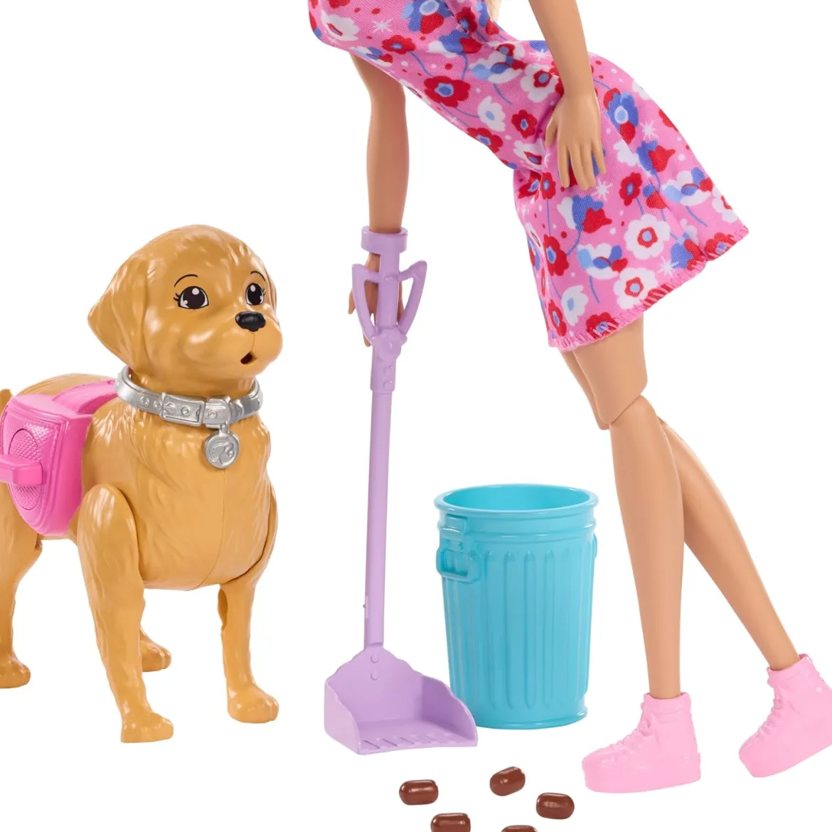 Barbie "Malibu" Walk & Potty Pup Barbie Nukke ja Koira Leikkisetti