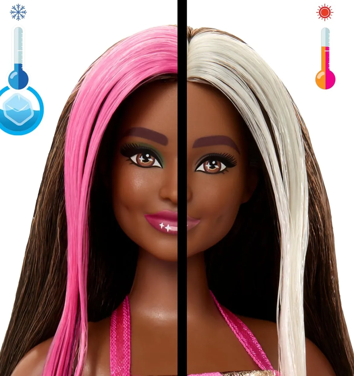 Barbie Party Color Change Väriä Vaihtava Nukke Tummat Hiukset