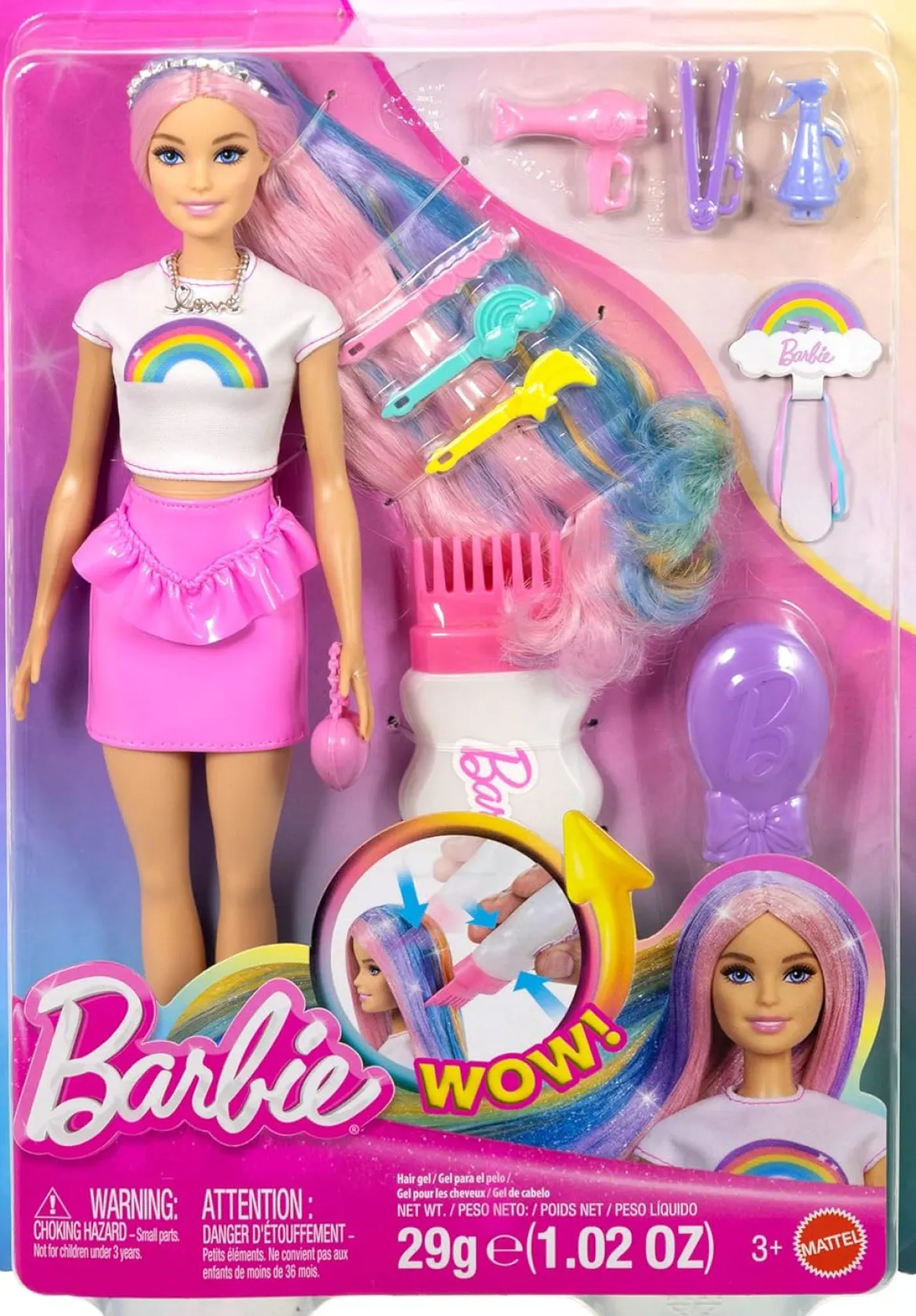 Barbie Rainbow Sparkle Hair Nukke