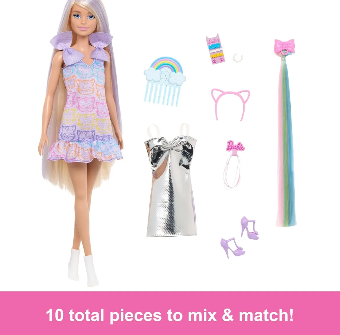 Barbie Vaaleatukkainen Nukke Kissamekolla