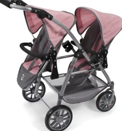 Bayer Chic Nukenvaunut 2000 Kaksostenrattaat Pinkki/Harmaa (Nukelle)