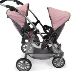 Bayer Chic Nukenvaunut 2000 Kaksostenrattaat Pinkki/Harmaa (Nukelle)