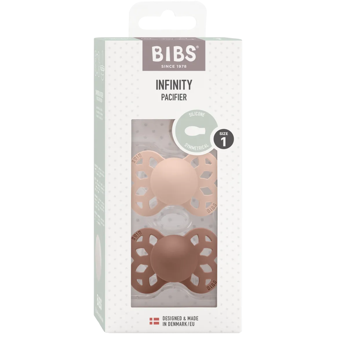 BIBS Infinity Tutti 2kpl Koko 1 Blush/Woodchuck