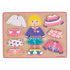 Bigjigs Dressing Girl Pukeutumis Palapeli
