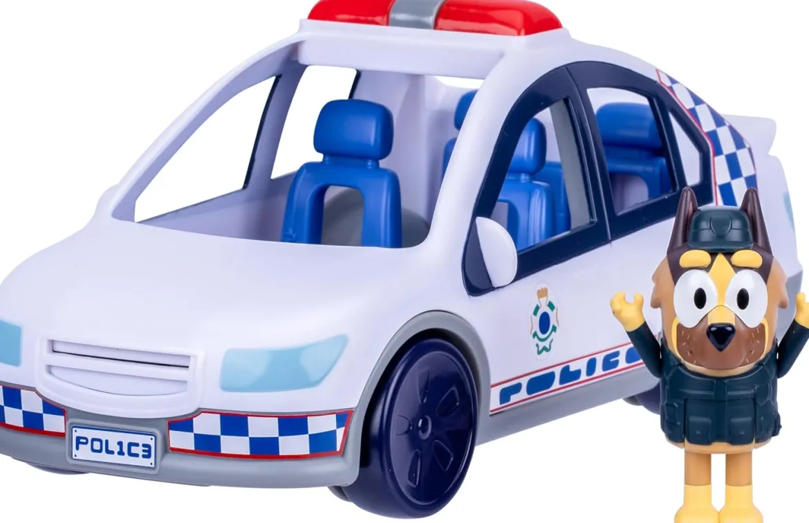 Bluey Poliisiauto Äänellä ja Valolla ja Hahmo