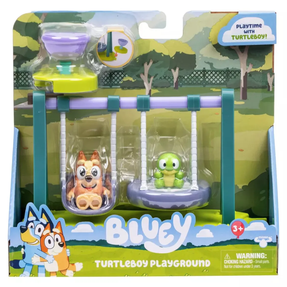 BLUEY Turtleboy -Leikkipaikka ja 2 Hahmoa