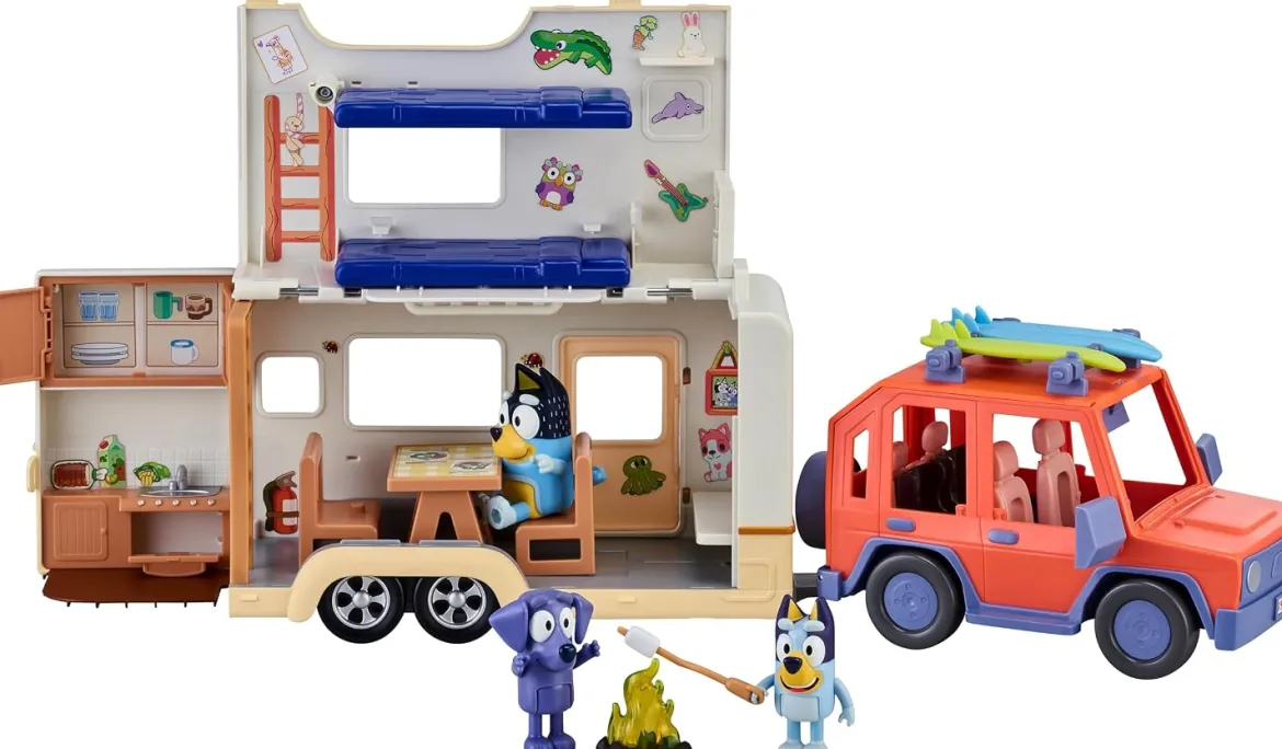 Bluey Ultimate Caravan Adventures Auto ja Asuntovaunu Leikkisetti