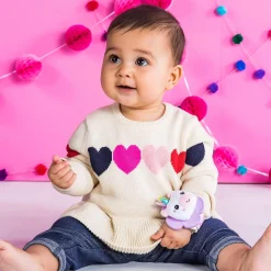 Bright Starts Rattle & Teethe Wrist Pals Rannehelistimet Yksisarvinen ja Laama