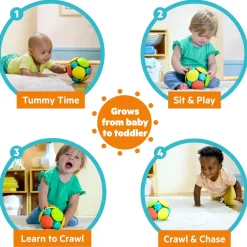Bright Starts Wobble Bobble Crawl and Chase Ball Liikkuva Pallo
