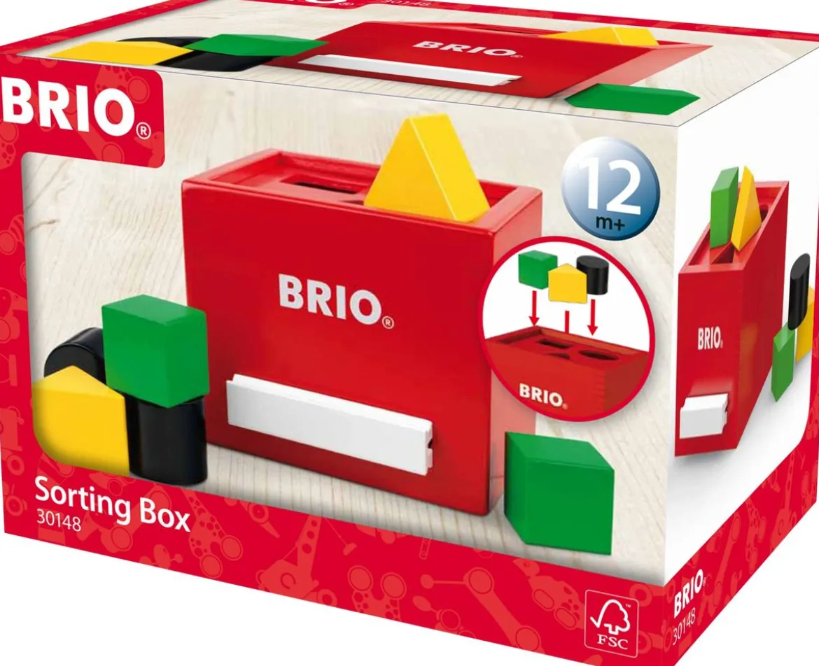 Brio 30148 Palikkalaatikko Sorting Box Punainen