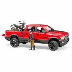 Bruder Dodge RAM 2500 Power Wagon & Moottoripyörä 1:16