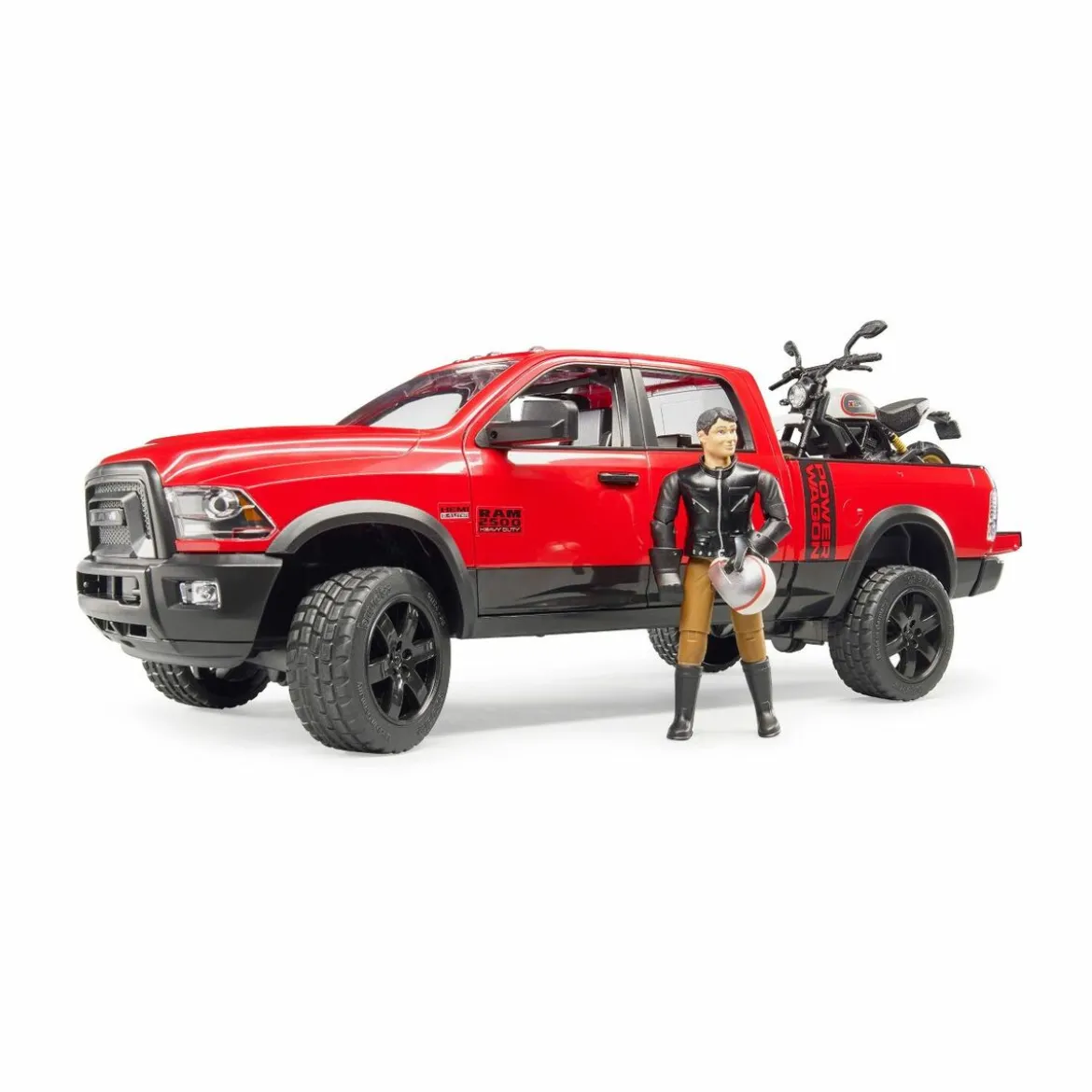 Bruder Dodge RAM 2500 Power Wagon & Moottoripyörä 1:16