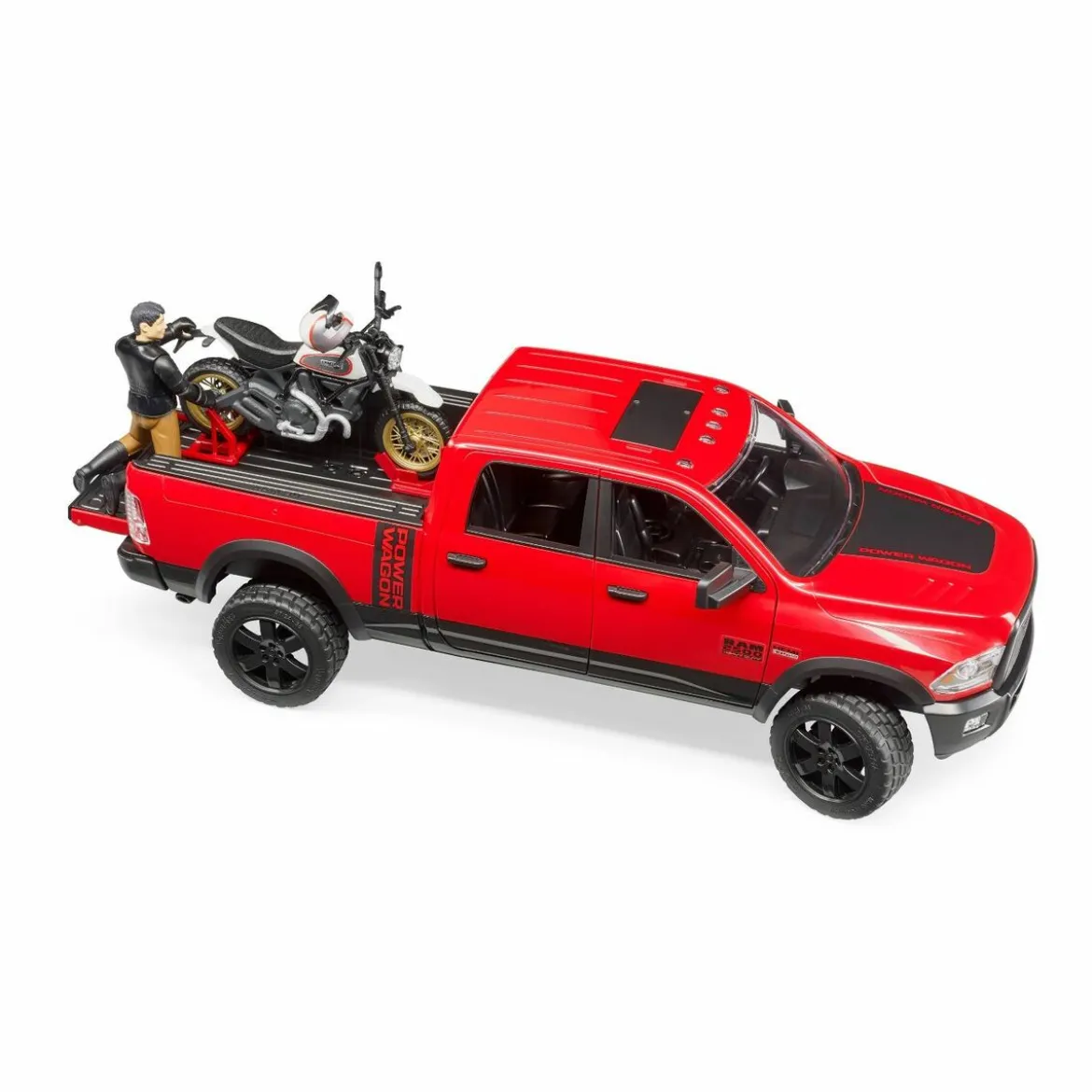 Bruder Dodge RAM 2500 Power Wagon & Moottoripyörä 1:16