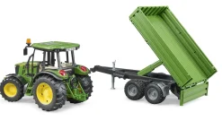Bruder John Deere 5115M Traktori ja Peräkärry 1:16