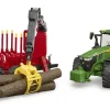 Bruder John Deere 7R 350 Traktori ja Metsäperävaunu