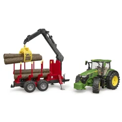 Bruder John Deere 7R 350 Traktori ja Metsäperävaunu
