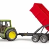 Bruder John Deere Traktori sekä Peräkärry 1:16
