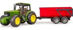 Bruder John Deere Traktori sekä Peräkärry 1:16