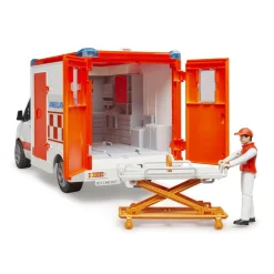 Bruder 02676 MB Ambulanssi + Kuljettaja 1:16