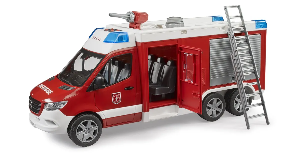 Bruder 02680 MB Sprinter Paloauto Vesitykillä + Valot ja Äänet