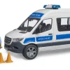 Bruder 02683 MB Sprinter Poliisiauto + Valot ja Äänet