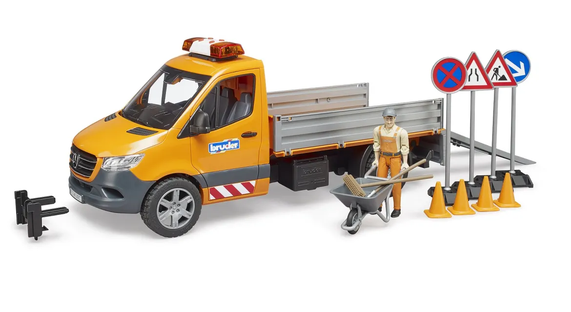 Bruder 02677 MB Sprinter Työmaa-Ajoneuvo ja Hahmo 1:16
