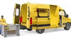 Bruder Mercedes Benz Sprinter DHL Jakeluauto ja Kuljettaja 1:16