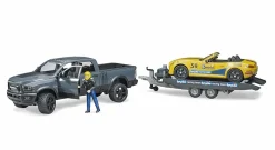 Bruder RAM 2500 Power Wagon ja Bruder Roadster Racing team ajoneuvo 1:16