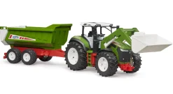 Bruder 03452 ROADMAX Traktori, Etukuormaaja ja Peräkärry