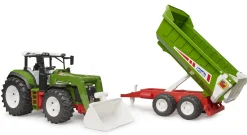 Bruder 03452 ROADMAX Traktori, Etukuormaaja ja Peräkärry