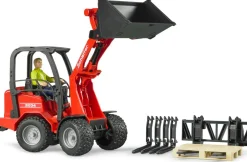 Bruder Schäffer Etukuormaaja + Varusteet ja Kuljettaja 1:16