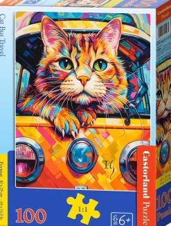 Castorland Palapeli 100 Palaa Cat Bus Travel