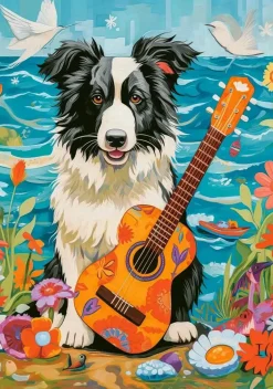 Castorland Palapeli 100 Palaa Collie, Guitar and The Sea