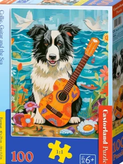 Castorland Palapeli 100 Palaa Collie, Guitar and The Sea