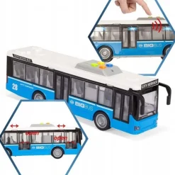 City Service Kaupunkibussi Sininen Äänellä Ja Valolla 1:16