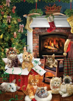 Cobble Hill 1000 Palan Palapeli Christmas Kittens