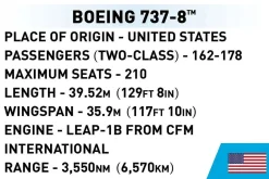 Cobi 26608 Boeing 737-8 Max Koottava Lentokone