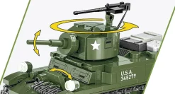 Cobi HC WWII M 3 Stuart511 Osaa ja 2 Figuuria Koottava Panssarivaunu