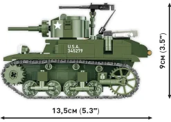 Cobi HC WWII M 3 Stuart511 Osaa ja 2 Figuuria Koottava Panssarivaunu