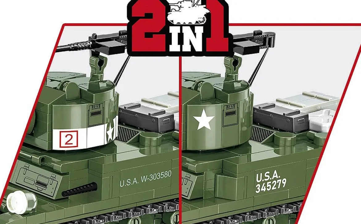 Cobi 3129 M3 Stuart 2 in 1 Koottava Panssarivaunu 1:35